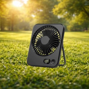 Portable table top fan Black